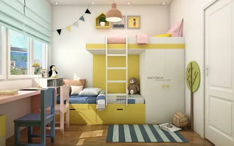 kids bedroom bed design with storage drawers for toys and clothes