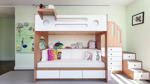 kids bedroom bed design featuring themed bed for young children